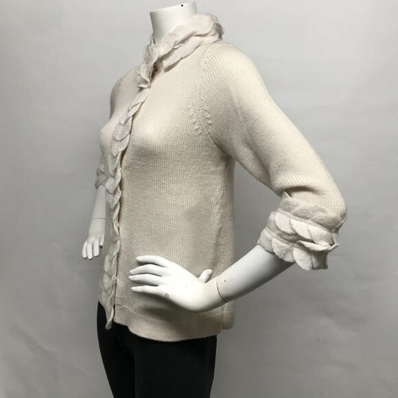 ANTHROPOLOGIE Moth SWALLOWS TWITTER Cardigan S XS - Picture 6 of 8